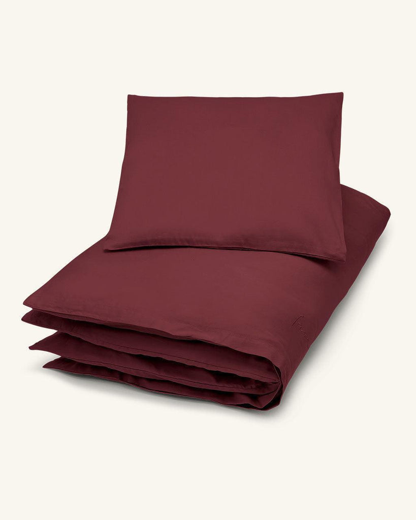 Økologisk junior sengetøj | Una, Burgundy